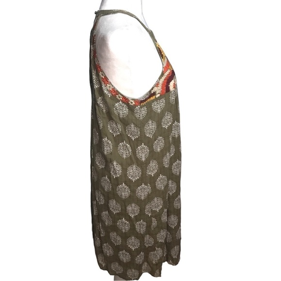 THML Halter Neck Sleeveless Embroidered Crochet Batik Print dress size M - Picture 4 of 12
